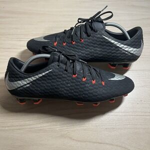Nike Hypervenom Phelon III FG Soccer Cleats 852556 001 Black 2016 Men's Size 12